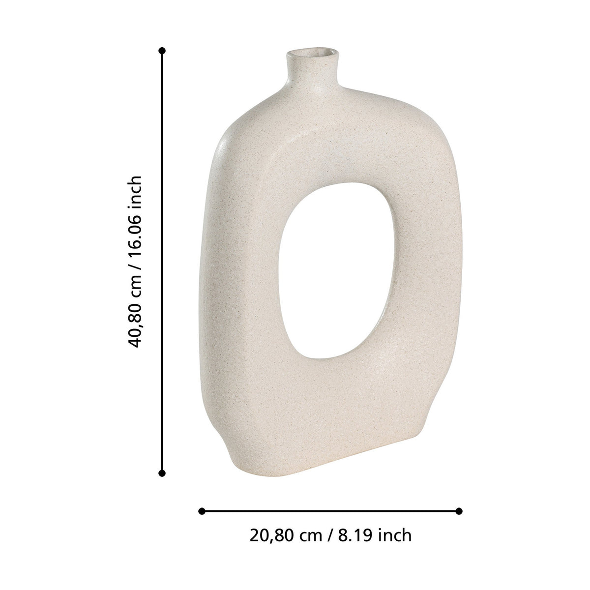 Iwate Ceramic Vase 41cm - Beige