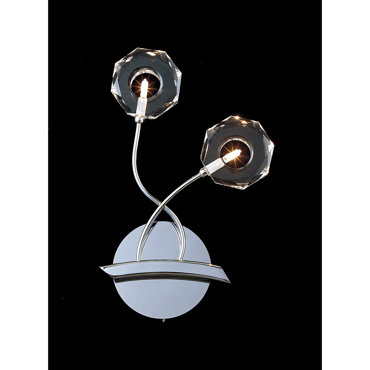 Izona 2 Light Wall Light - Polished Chrome