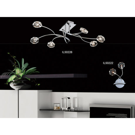 Izona 2 Light Wall Light - Polished Chrome