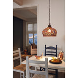 Jadida Glass Pendant Light - Antique Copper