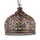 Jadida Glass Pendant Light - Antique Copper