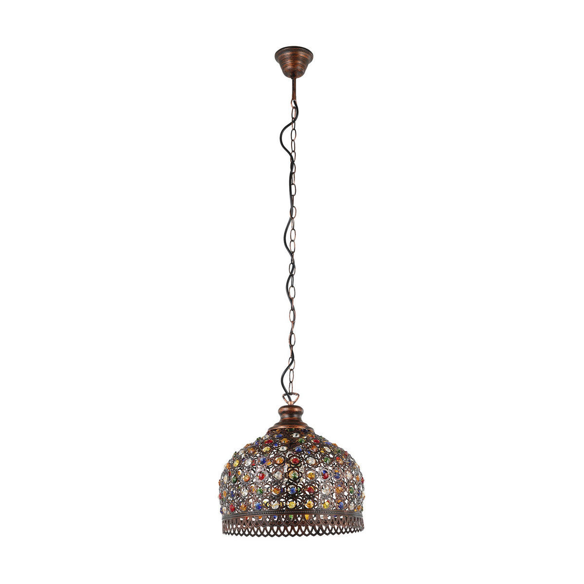 Jadida Glass Pendant Light - Antique Copper