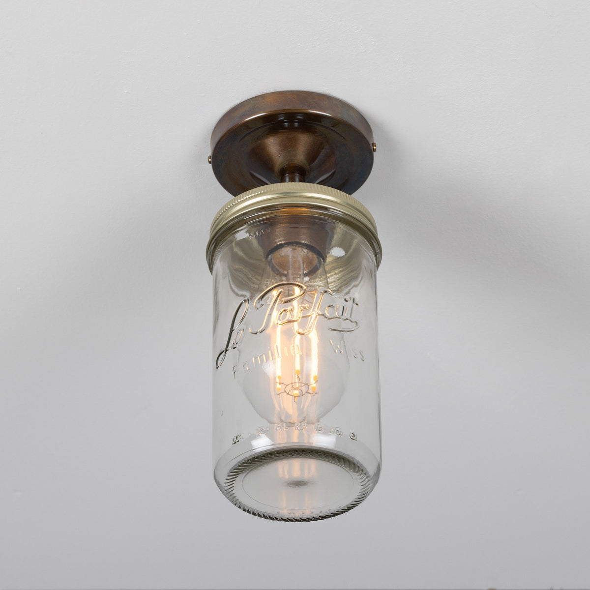 Jam Glass Flush Ceiling Light