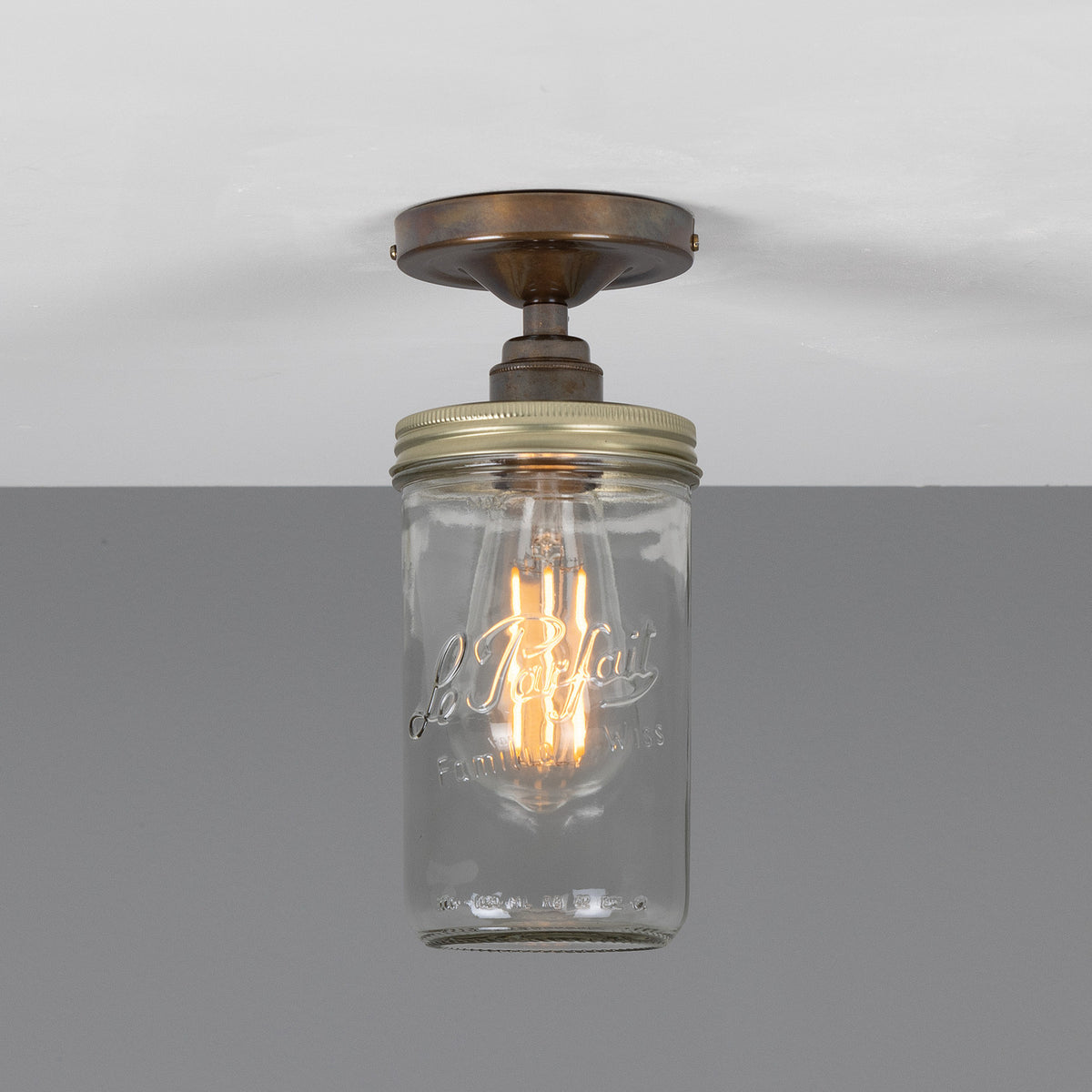 Jam Glass Flush Ceiling Light