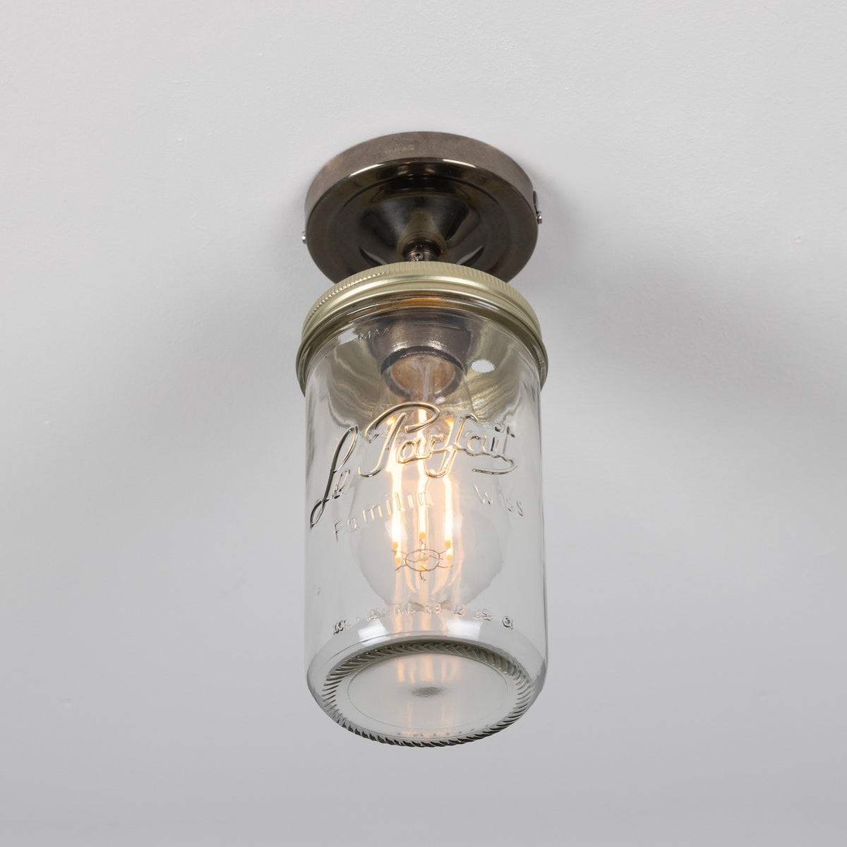 Jam Glass Flush Ceiling Light