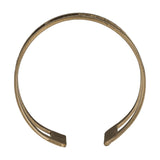Janapur Napkin Ring in Gold, an open-cuff design with two slim parallel bands joined by flat bridges, shown on a plain white background.