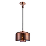 Jarras 40cm 1 Light Glass Pendant Light - Copper & Rose Gold
