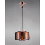 Jarras 40cm 1 Light Glass Pendant Light - Copper & Rose Gold