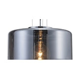 Jarras 40cm 1 Light Glass Pendant Light - Chrome & Ash Grey