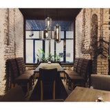 Jarras 20cm Small 1 Light Glass Pendant Light - Chrome & Ash Grey