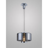 Jarras 40cm 1 Light Glass Pendant Light - Chrome & Ash Grey