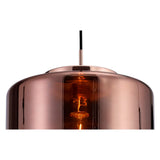 Jarras 30cm 1 Light Glass Pendant Light - Copper & Rose Gold