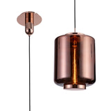 Jarras 30cm 1 Light Glass Pendant Light - Copper & Rose Gold