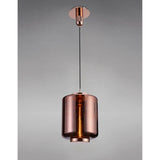 Jarras 30cm 1 Light Glass Pendant Light - Copper & Rose Gold