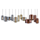 Jarras 30cm 1 Light Glass Pendant Light - Matt Gold & Cognac