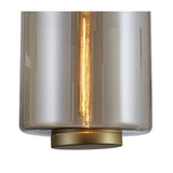 Jarras 30cm 1 Light Glass Pendant Light - Matt Gold & Cognac