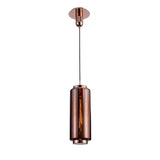 Jarras 20cm Large 1 Light Glass Pendant Light - Copper & Rose Gold