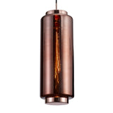 Jarras 20cm Large 1 Light Glass Pendant Light - Copper & Rose Gold