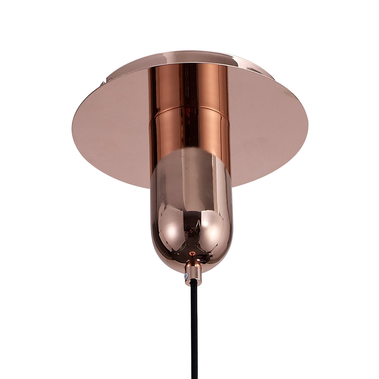 Jarras 20cm Large 1 Light Glass Pendant Light - Copper & Rose Gold