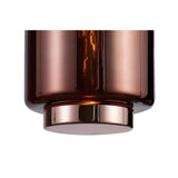 Jarras 20cm Large 1 Light Glass Pendant Light - Copper & Rose Gold