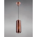 Jarras 20cm Large 1 Light Glass Pendant Light - Copper & Rose Gold