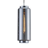 Jarras 20cm Large 1 Light Glass Pendant Light - Chrome & Ash Grey
