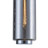 Jarras 20cm Large 1 Light Glass Pendant Light - Chrome & Ash Grey