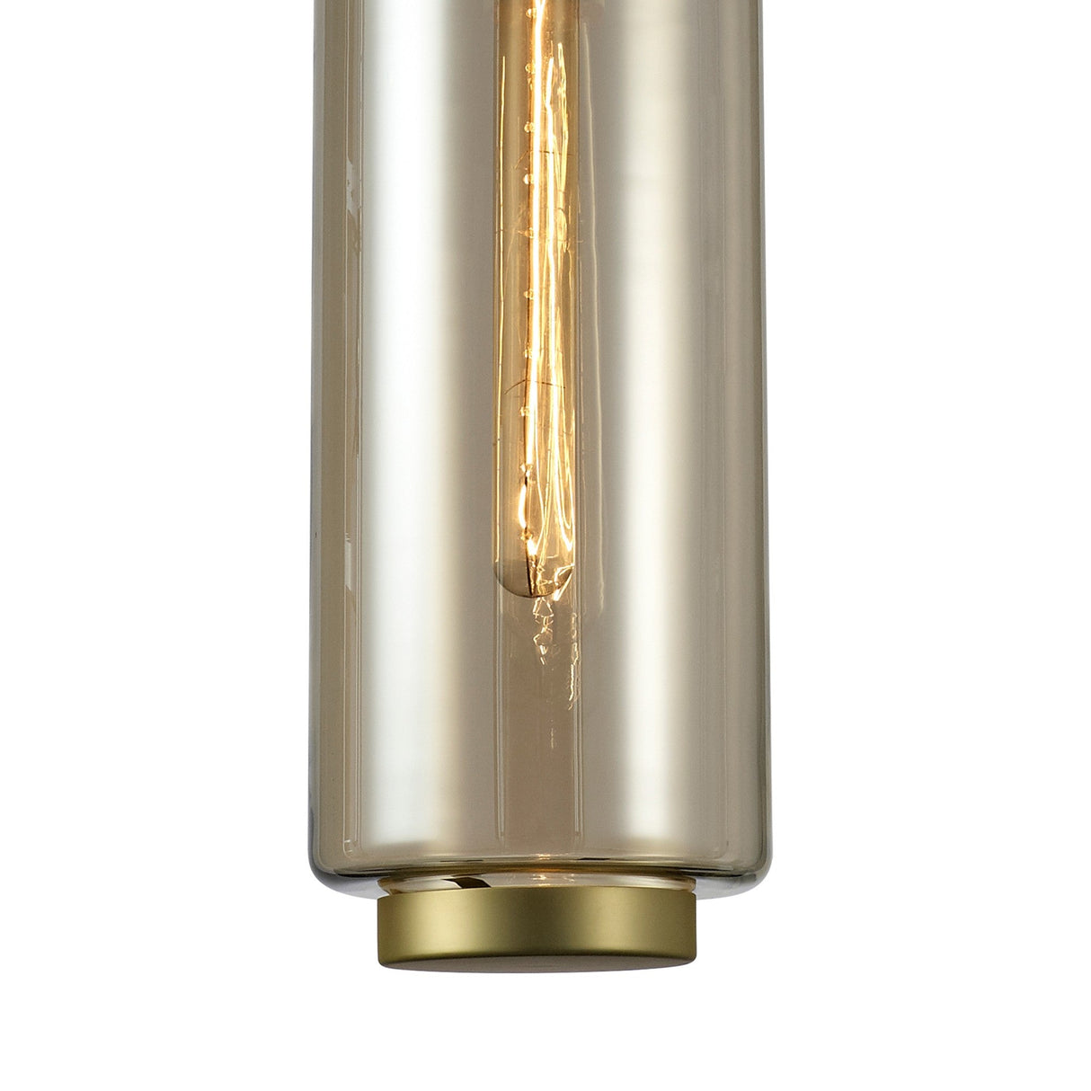 Jarras 20cm Large 1 Light Glass Pendant Light - Matt Gold & Cognac