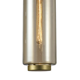 Jarras 20cm Large 1 Light Glass Pendant Light - Matt Gold & Cognac