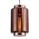 Jarras 20cm Small 1 Light Glass Pendant Light - Copper & Rose Gold