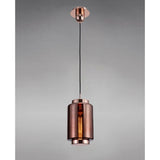Jarras 20cm Small 1 Light Glass Pendant Light - Copper & Rose Gold