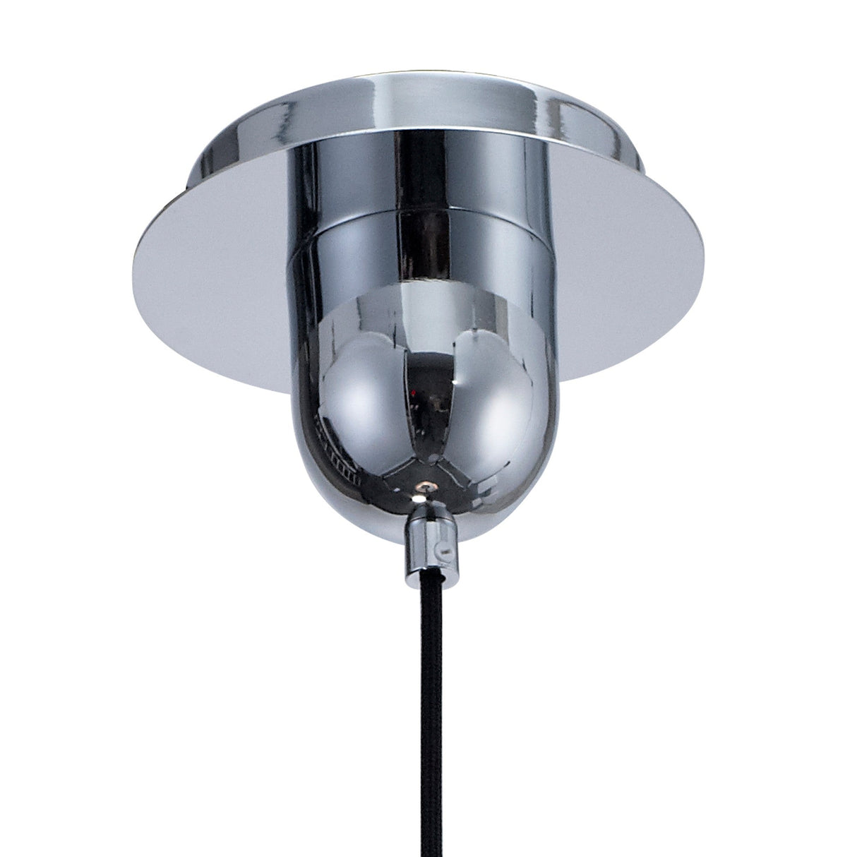 Jarras 20cm Small 1 Light Glass Pendant Light - Chrome & Ash Grey