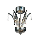 Jasper 12 Light Crystal Semi-Flush Ceiling Light - Polished Chrome