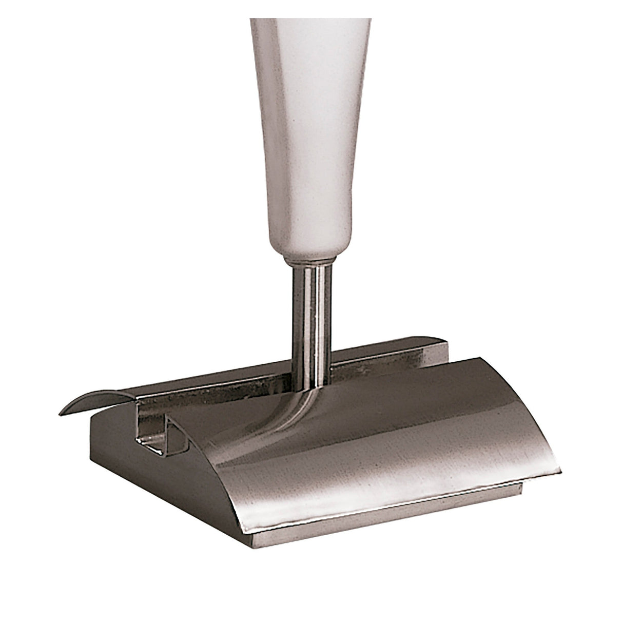 Java 1 Light Large Table Lamp - Satin Nickel With Frosted White Glass