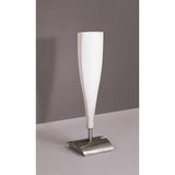 Java 1 Light Small Table Lamp - Satin Nickel With Frosted White Glass
