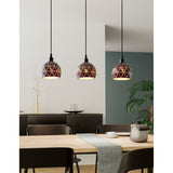 Jelvine Linear Pendant Light - Black & Gold