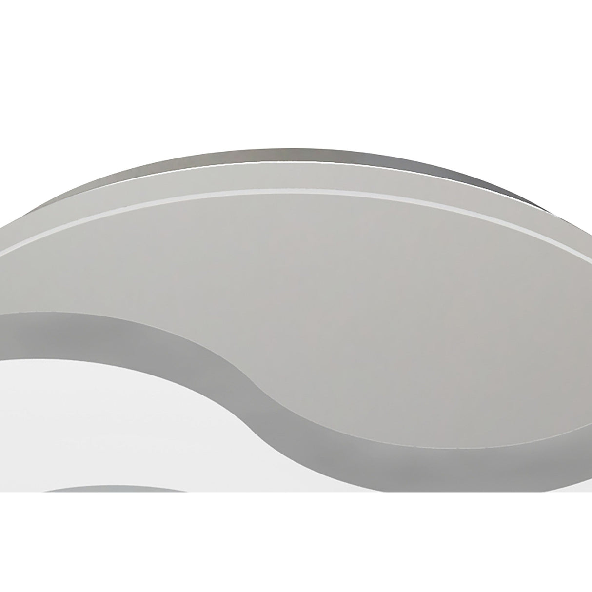 Jersey LED Opal Glass Flush Ceiling Light 3000K 20W - Polished Chrome