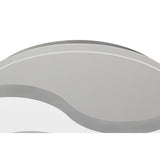 Jersey LED Opal Glass Flush Ceiling Light 3000K 20W - Polished Chrome