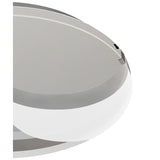 Jersey LED Opal Glass Flush Ceiling Light 3000K 20W - Polished Chrome