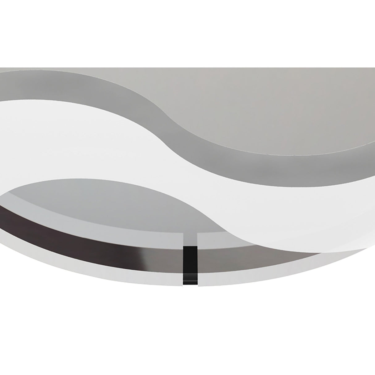 Jersey LED Opal Glass Flush Ceiling Light 3000K 20W - Polished Chrome