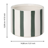 Jinjiti Ceramic Plant Pot 12cm - White & Green