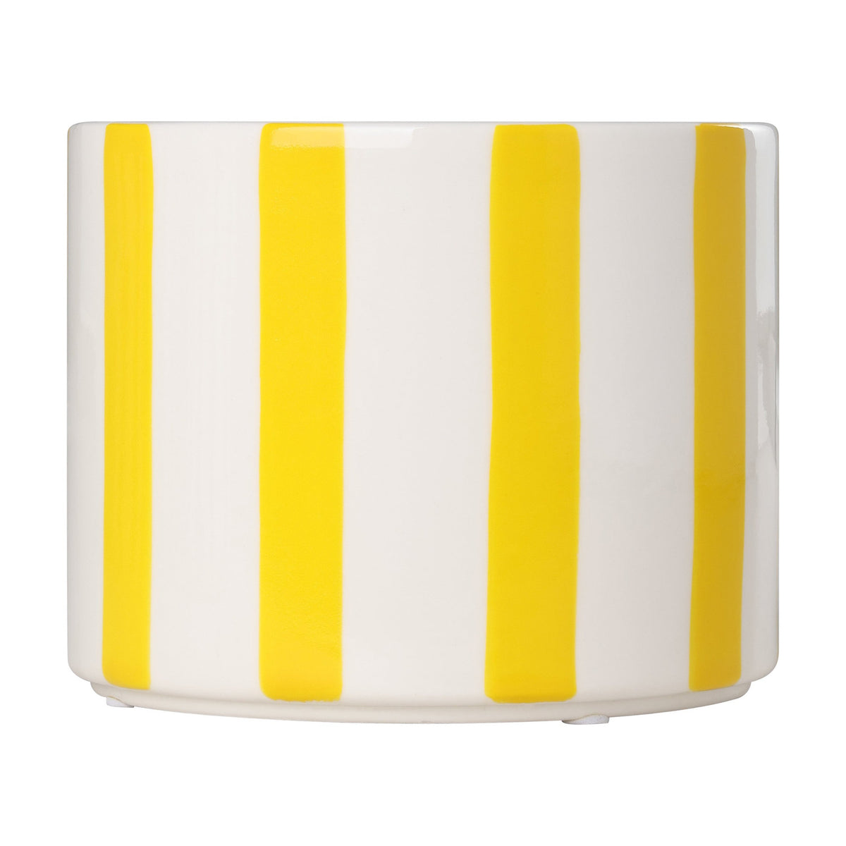 Jinjiti Ceramic Plant Pot 12cm - White & Yellow