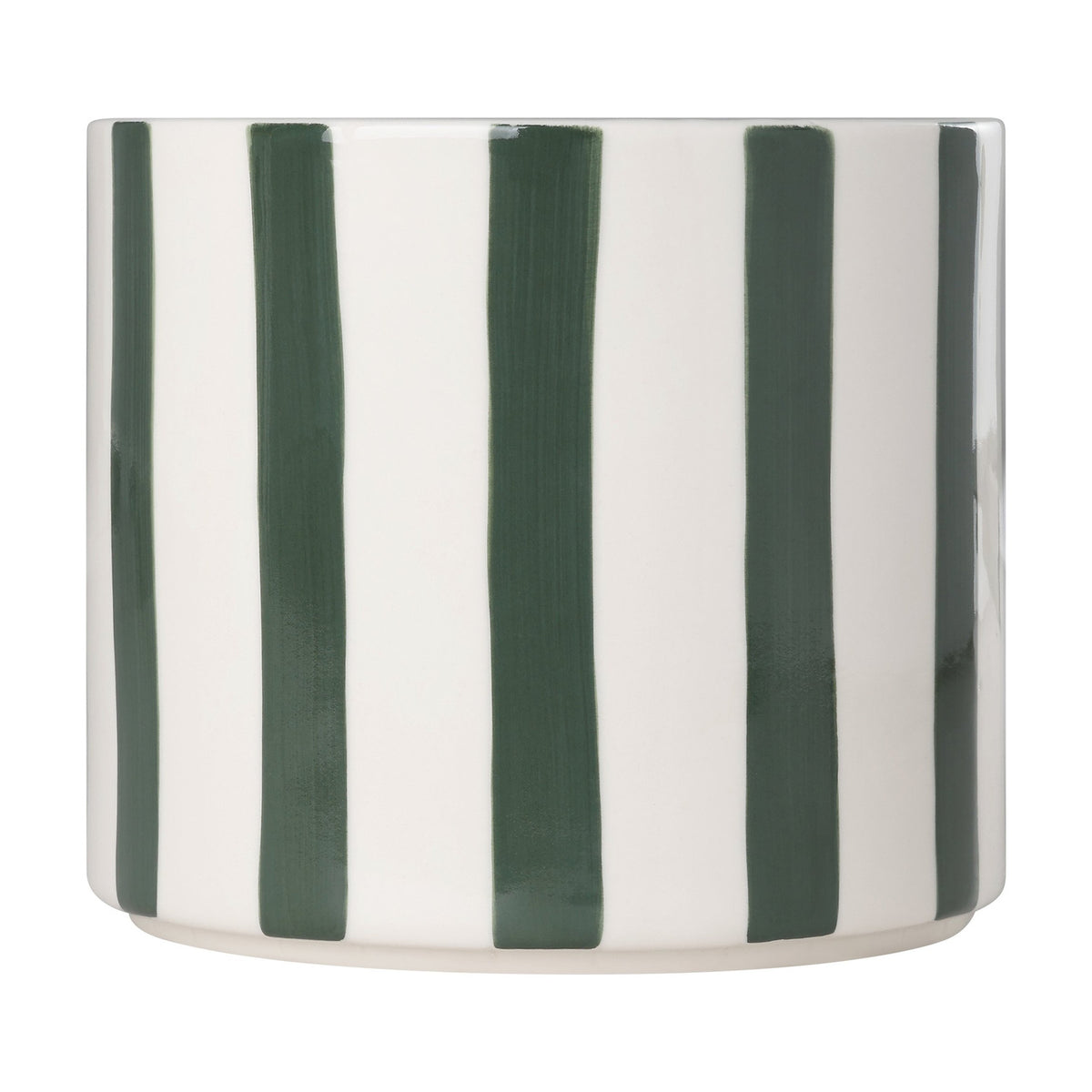 Jinjiti Ceramic Plant Pot 14cm - White & Green