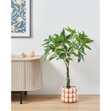 Jinjiti Ceramic Plant Pot 16.5cm - White & Orange