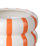 Jinjiti Ceramic Plant Pot 16.5cm - White & Orange