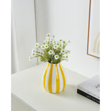 Jinjiti Ceramic Vase - White & Yellow