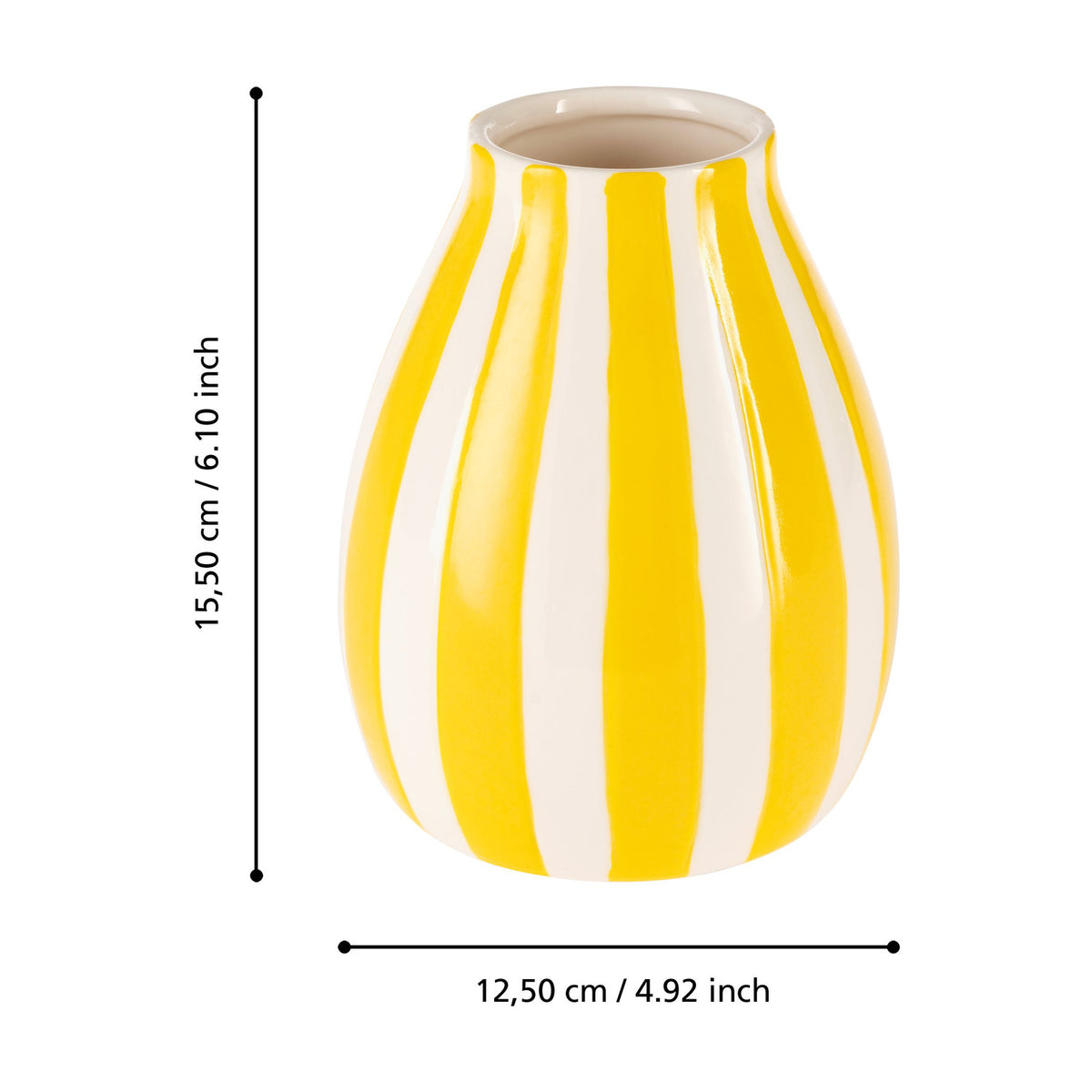 Jinjiti Ceramic Vase - White & Yellow