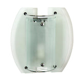 Jiva 1 Light Frosted Glass Wall Light - Chrome