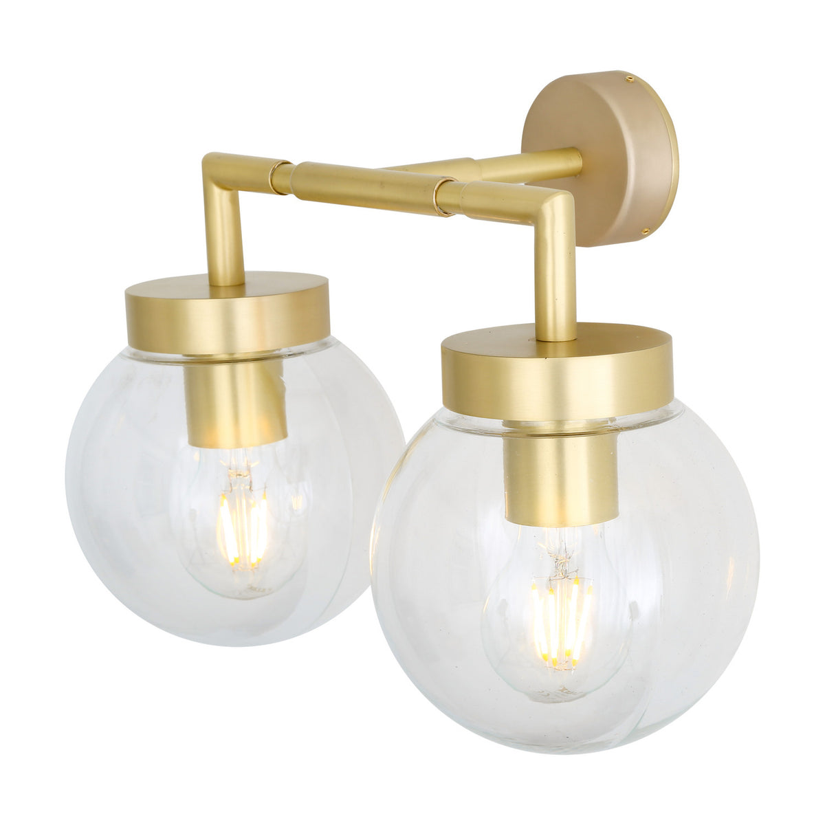 Jordan Double Glass Globe Wall Light IP65