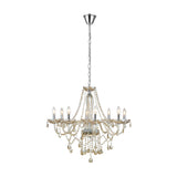 Joressa Glass 8 Light Pendant - Chrome